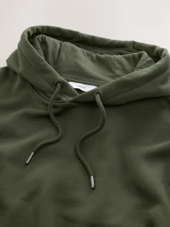 Kakigroen - Normale Pasvorm - Zwaargewicht Cotton Rich Jersey Hoodie