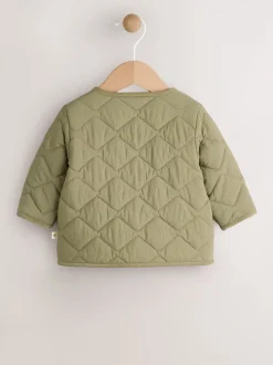 Kakigroen - Nylon gewatteerd babyjack (0mnd-2jr)