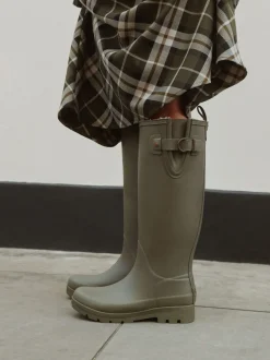 Kakigroen - Premium Faux Fur Lined Knee High Wellies