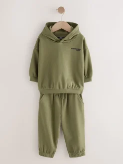 Kakigroen - Set met hoodie met slogan en joggingbroek (3mnd-7jr)