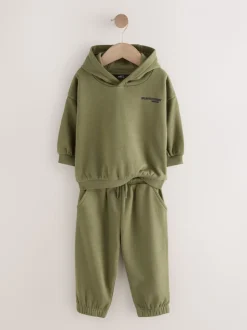 Kakigroen - Set met hoodie met slogan en joggingbroek (3mnd-7jr)