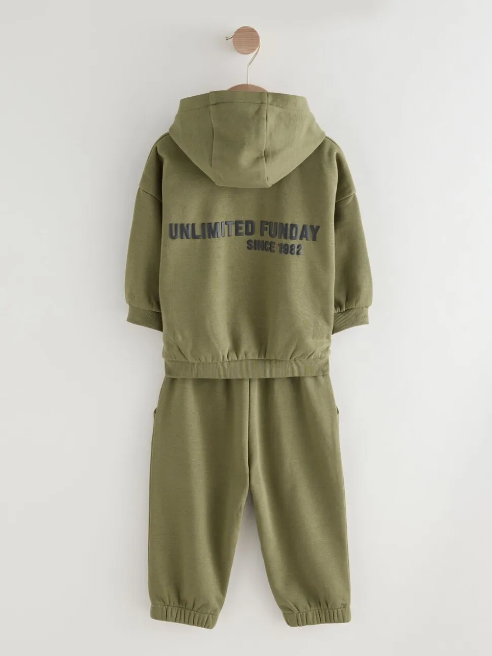 Kakigroen - Set met hoodie met slogan en joggingbroek (3mnd-7jr)