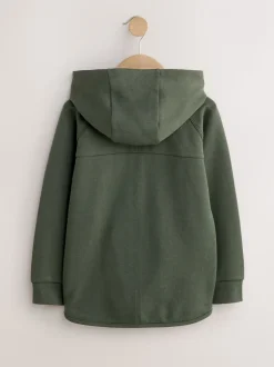 Kakigroen - Tech Sportswear hoodie met doorlopende rits (3-16 jr)