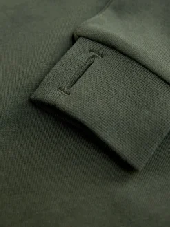 Kakigroen - Tech Sportswear hoodie met doorlopende rits (3-16 jr)
