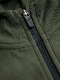 Kakigroen - Tech Sportswear hoodie met doorlopende rits (3-16 jr)