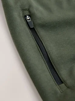 Kakigroen - Tech Sportswear hoodie met doorlopende rits (3-16 jr)
