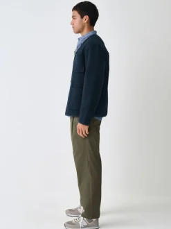 Kakigroen - Twin Pleated Stretch Chinos Trousers