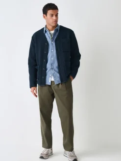 Kakigroen - Twin Pleated Stretch Chinos Trousers