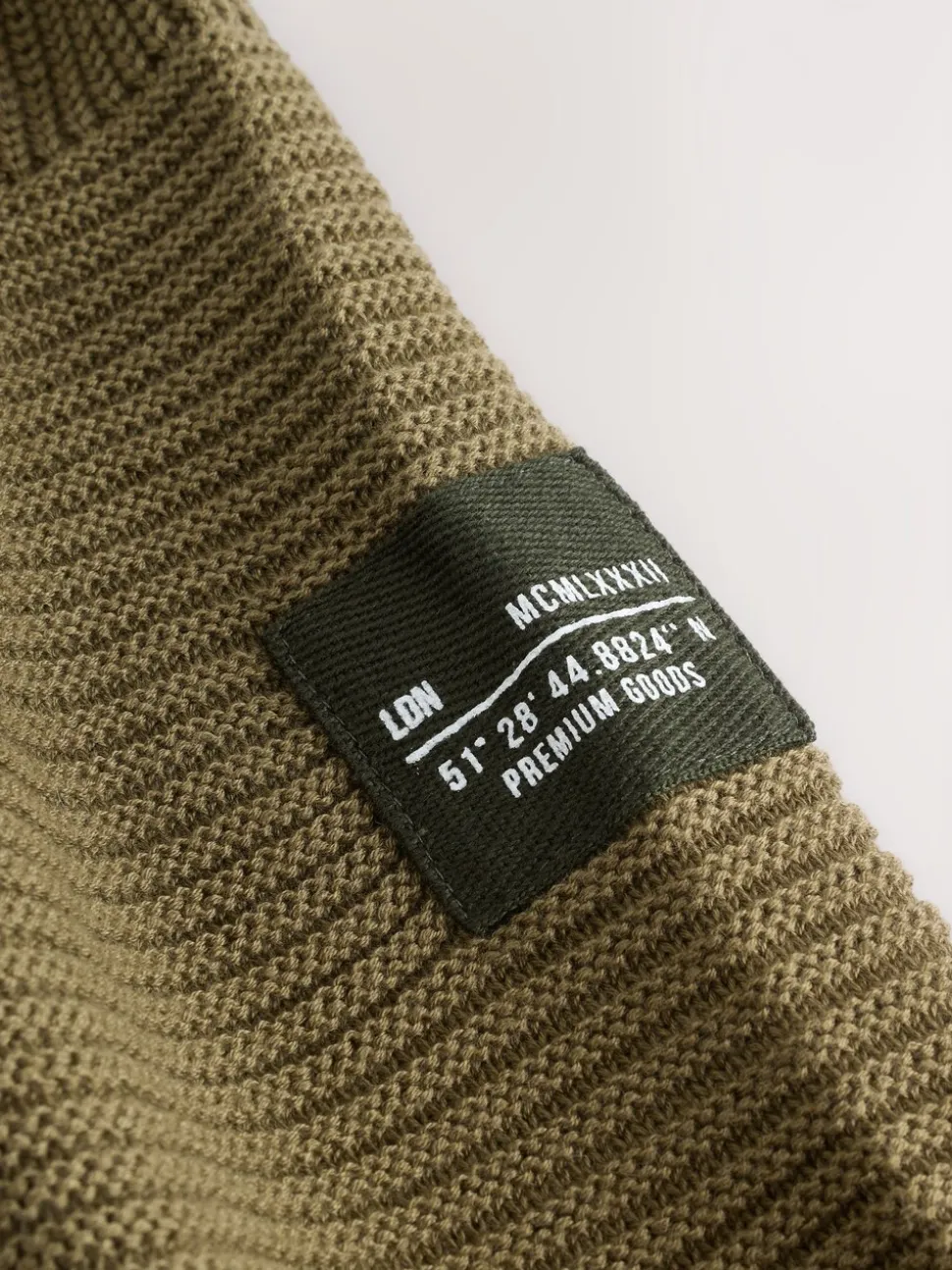 Kakigroen - Utility gebreide hoodie (3-16jr)