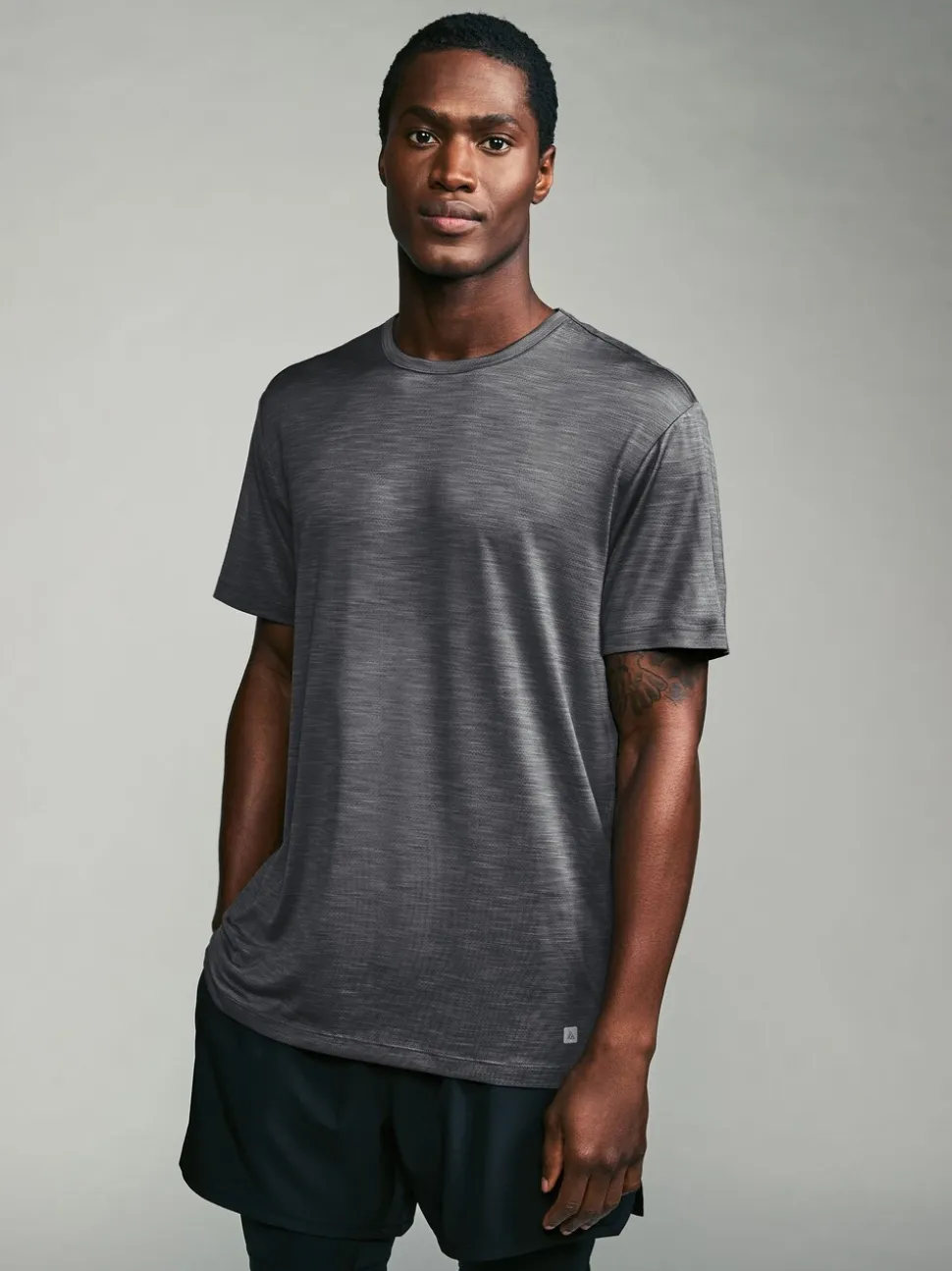 Khakigroen/leigrijs/zwart - T-shirt met korte mouwen - Actieve Gym Mesh Vesten 3 Pack