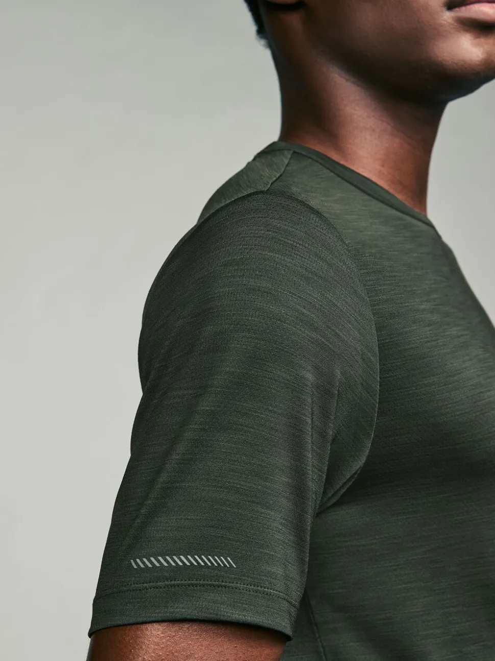 Khakigroen/leigrijs/zwart - T-shirt met korte mouwen - Actieve Gym Mesh Vesten 3 Pack