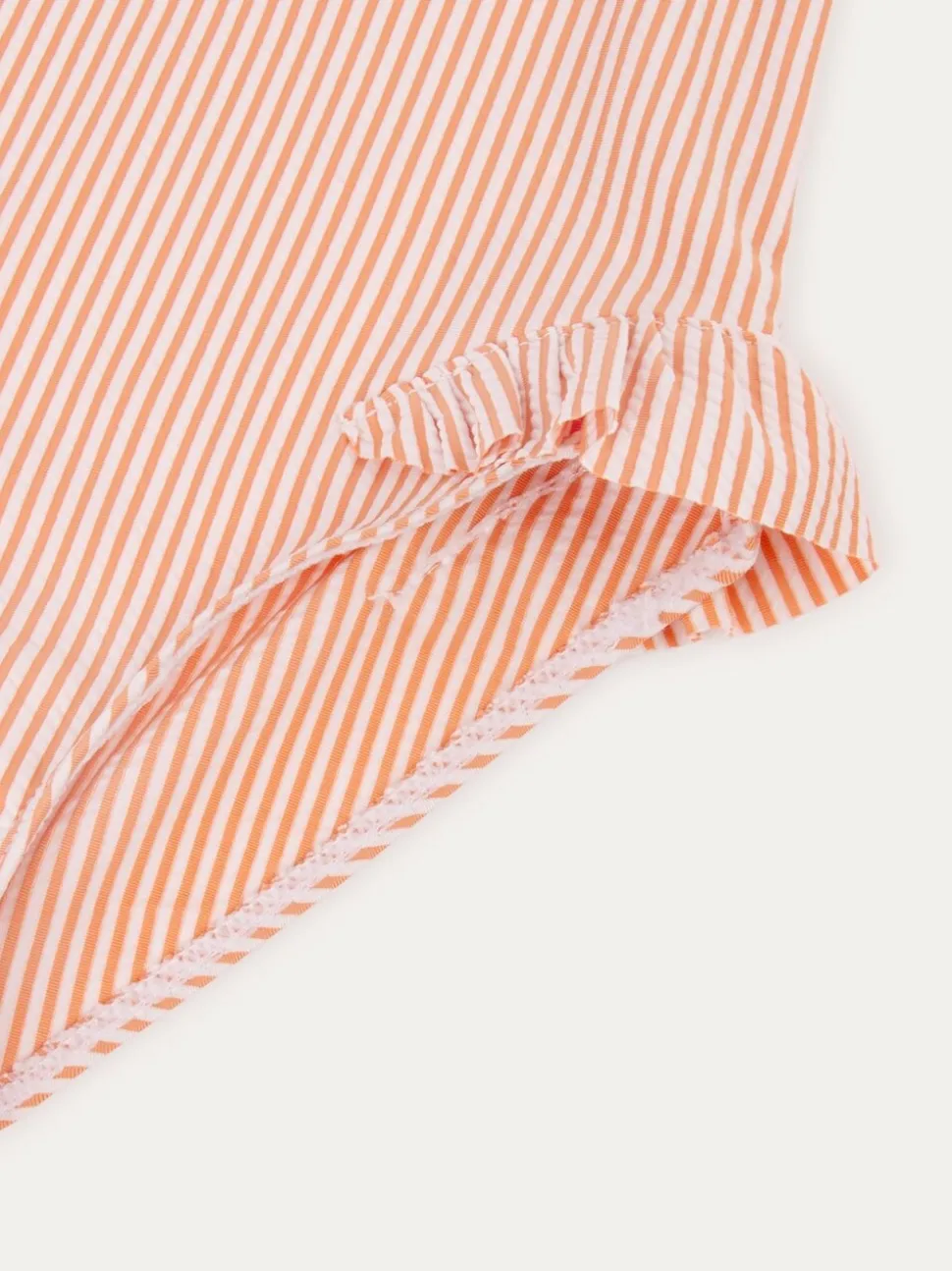 KIDLY By MORI Seersucker Frilled Swimsuit