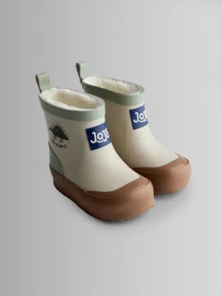 Kiezelkleurig dinosaurus - JoJo Maman Bébé Short Cosy Lined Wellie Boot