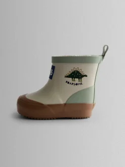 Kiezelkleurig dinosaurus - JoJo Maman Bébé Short Cosy Lined Wellie Boot