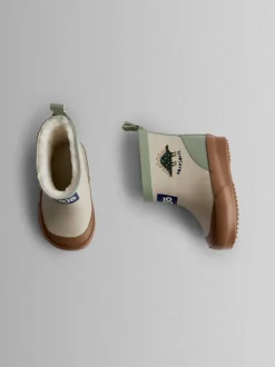 Kiezelkleurig dinosaurus - JoJo Maman Bébé Short Cosy Lined Wellie Boot