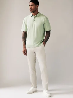 Kiezelkleurig licht - Slim Fit - Stretchy chino