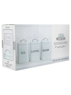 Kitchencraft Metal Coffee Sugar and Tea Canisters