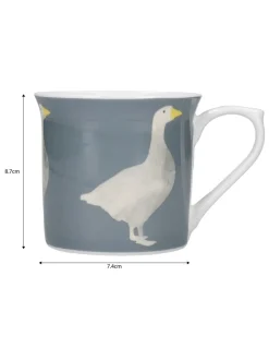 Kitchencraft Set of 4 Goose Patterned Bone China Mugs