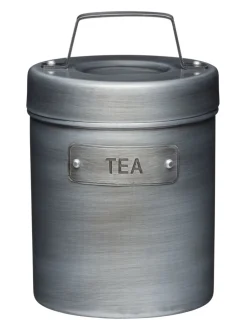 Kitchencraft Set of 4 Metal Coffee Sugar and Tea Canisters