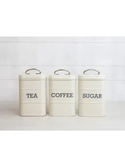 Kitchencraft Vintage-Style Coffee, Sugar and Tea Canisters