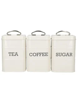 Kitchencraft Vintage-Style Coffee, Sugar and Tea Canisters