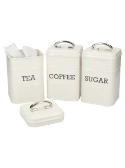Kitchencraft Vintage-Style Coffee, Sugar and Tea Canisters