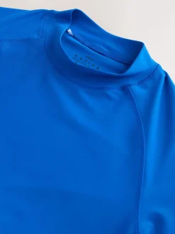 Kobaltblauw - Actief rash vest met korte mouwen