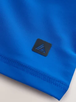 Kobaltblauw - Actief rash vest met korte mouwen