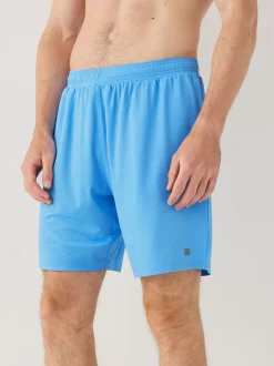 Kobaltblauw - Active Gym trainingsshort met textuur