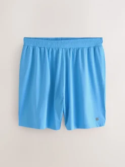Kobaltblauw - Active Gym trainingsshort met textuur