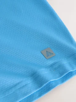 Kobaltblauw - Active Gym trainingsshort met textuur