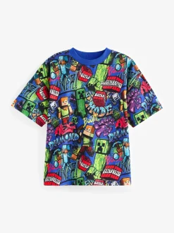 Kobaltblauw - Minecraft T-shirt (3-16jr)