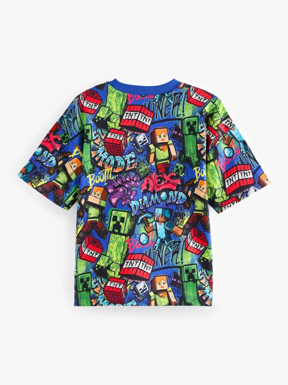 Kobaltblauw - Minecraft T-shirt (3-16jr)