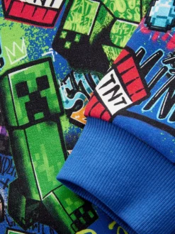 Kobaltblauw - Minecraft-hoodie (3-16jaar)