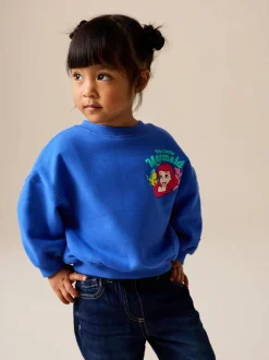 Kobaltblauw - The Little Mermaid Crew Neck Sweatshirt (3mths-7yrs)