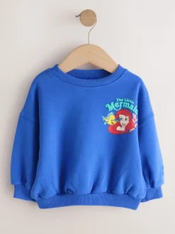 Kobaltblauw - The Little Mermaid Crew Neck Sweatshirt (3mths-7yrs)