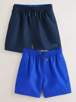Kobaltblauw en marineblauw - Set van 2 zwembroeken (1.5-16jr)