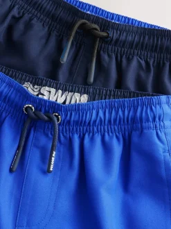 Kobaltblauw en marineblauw - Set van 2 zwembroeken (1.5-16jr)
