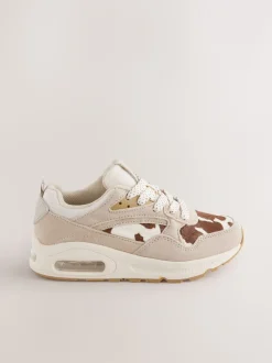Koeienprint - Lace-up Bubble Trainers