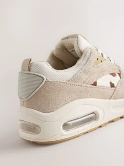 Koeienprint - Lace-up Bubble Trainers