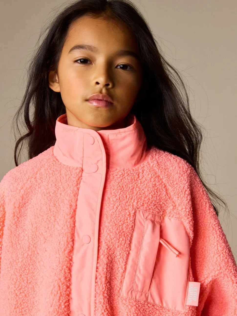 Koraaloranje - Button Up Fleece Jacket (3-16yrs)