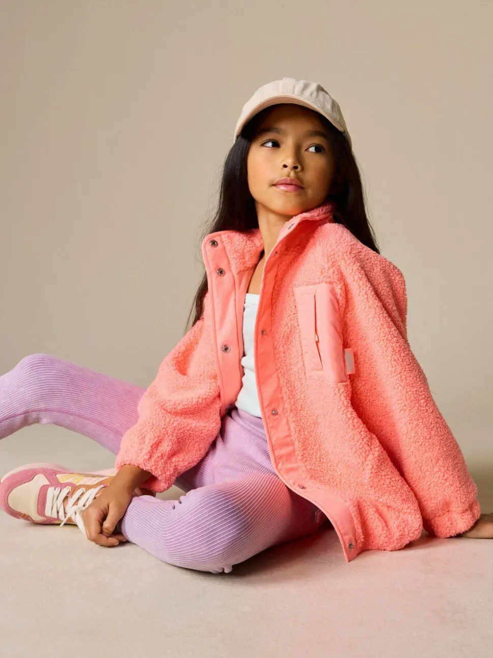 Koraaloranje - Button Up Fleece Jacket (3-16yrs)
