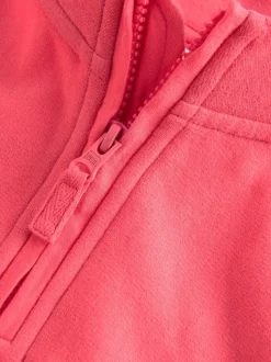 Koraalrood - Sweatshirt met kwartrits (3mnd -7jr)