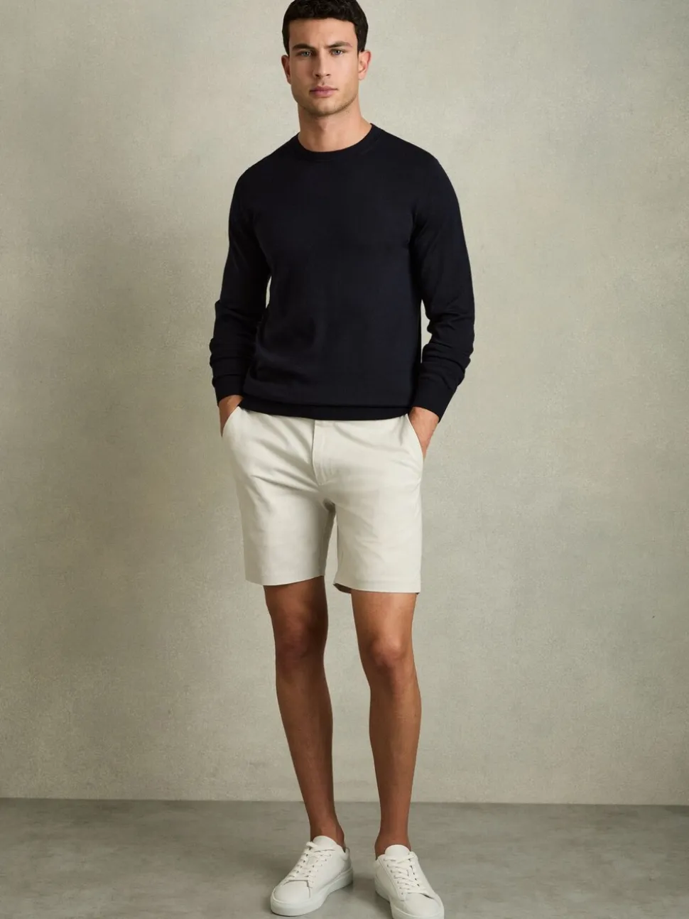 Krijtkleur - Reiss - Wicket S - Casual korte chinoshort