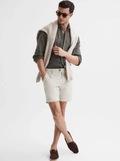 Krijtkleur - Reiss - Wicket S - Casual korte chinoshort