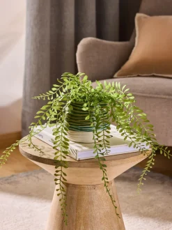 Kunsthangplant in reactieve keramische pot