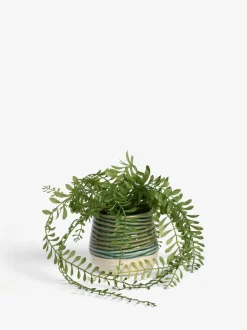 Kunsthangplant in reactieve keramische pot