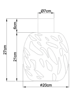 Lamp met mat confettiglas