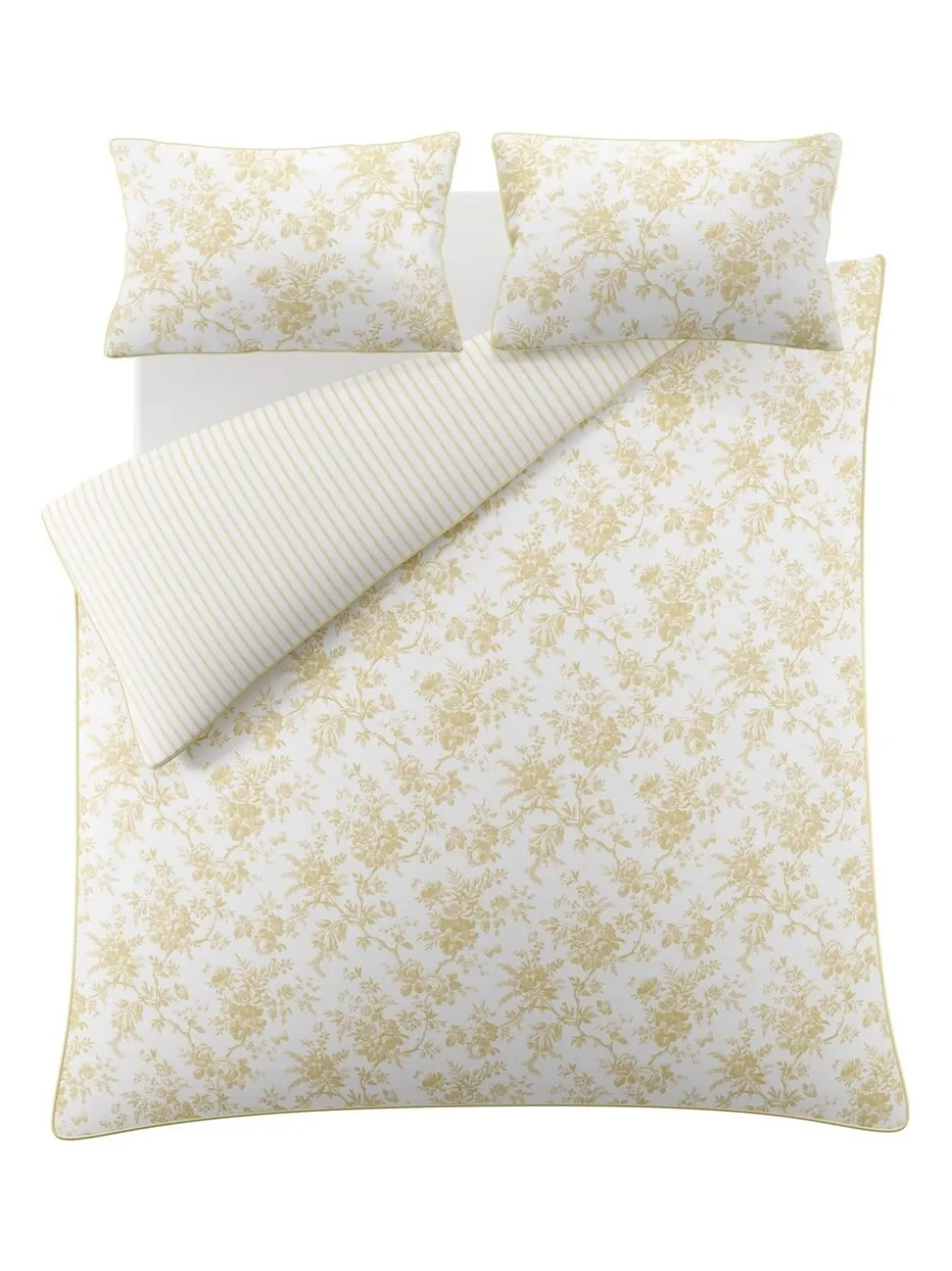 Laura Ashley 100% Cotton Sateen 200 Thread Count Walled Garden Duvet Cover and Pillowcase Set