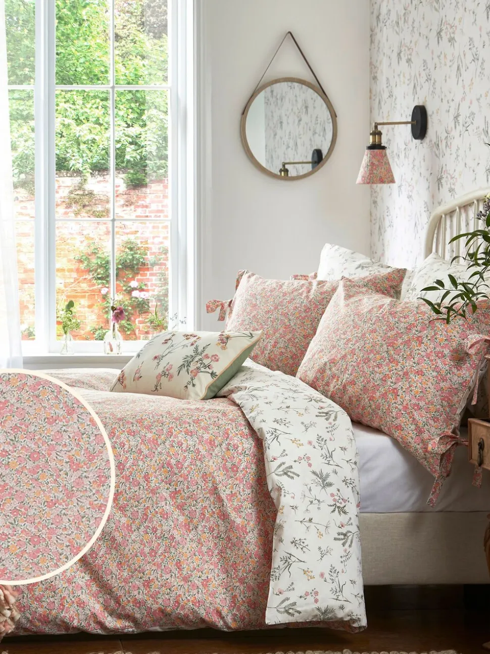 Laura Ashley 200 -draads Loveston 100% katoenen dekbedovertrek- en kussensloopset
